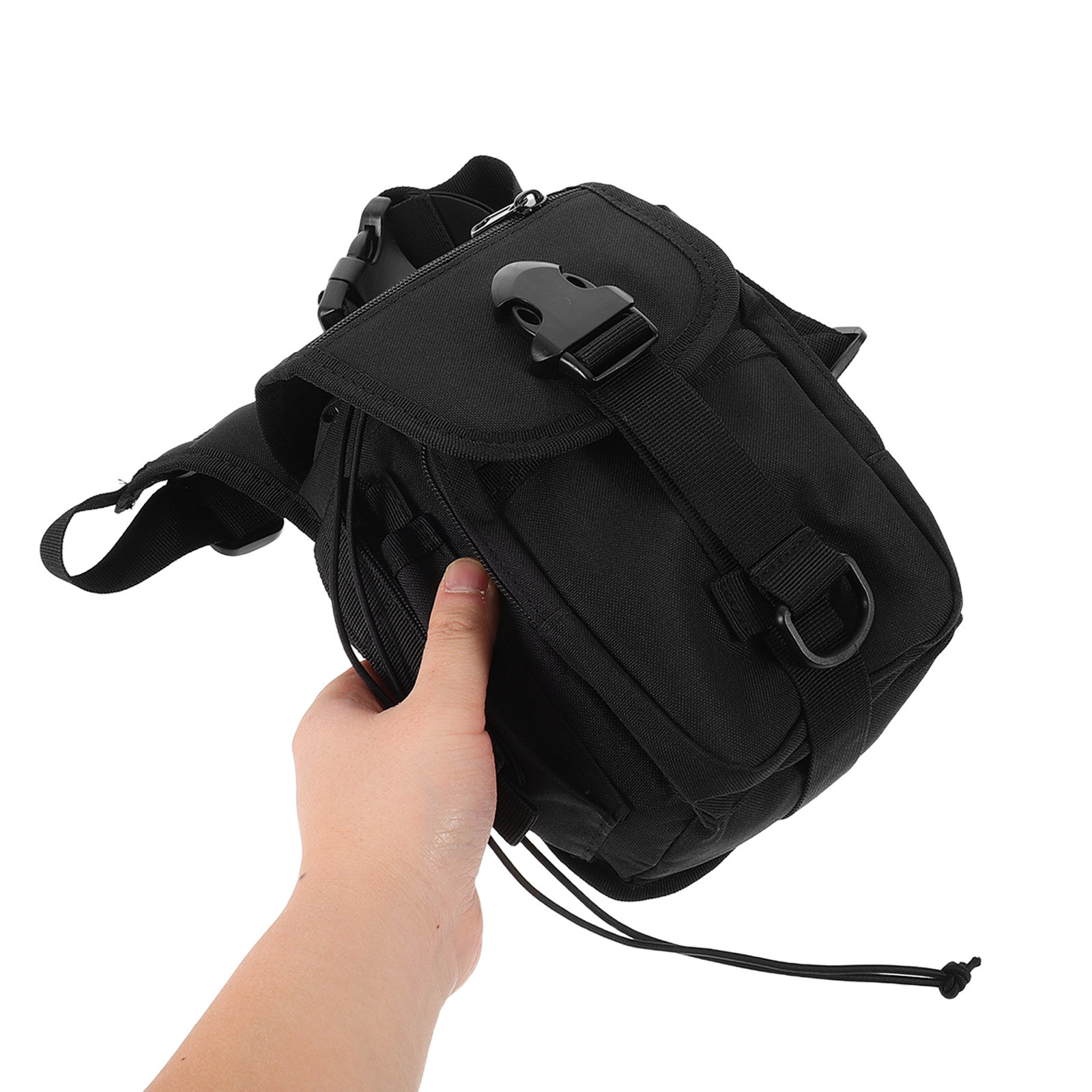 Motorcycle Leg Bag Drop Thigh Pouch - Borsa da gamba nera per motociclisti,