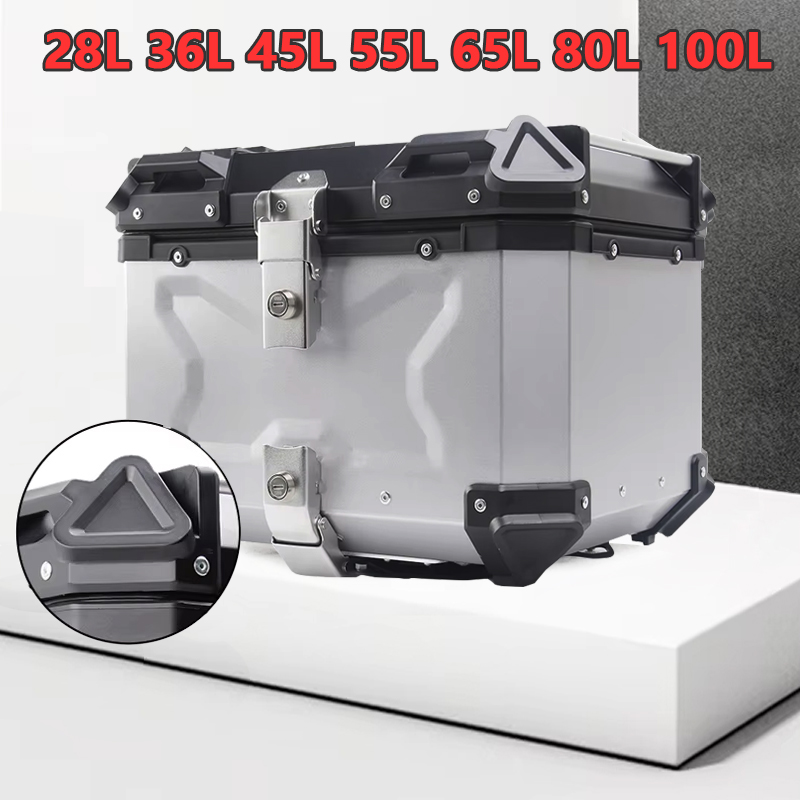 Aluminum Top Case Luggage Box 45L 55L - Bauletto Moto in Alluminio con Chiusura