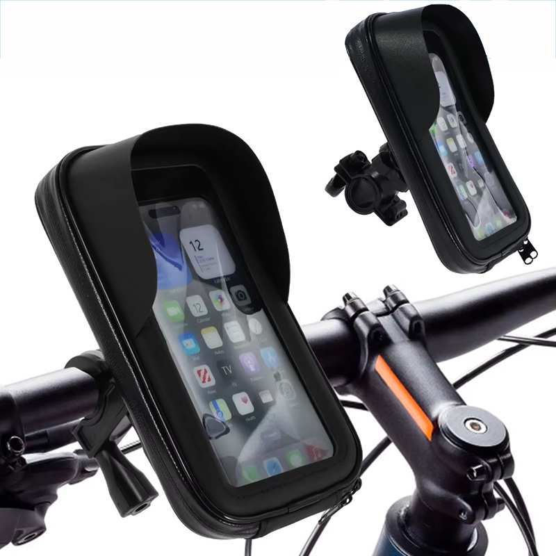 Waterproof Motorcycle Handlebar Bag Pouch - Borsa porta cellulare per bici, supporto