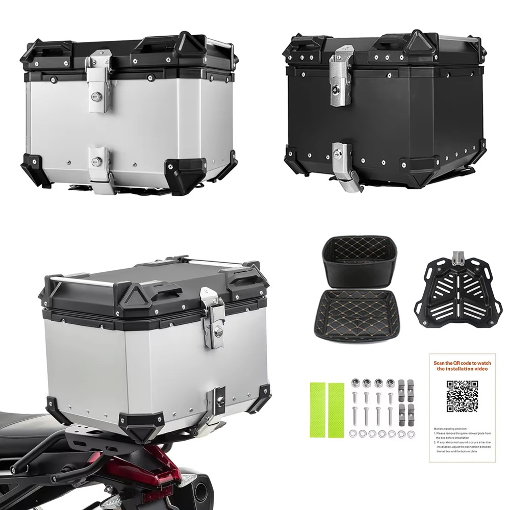 Aluminum Top Case Luggage Box 45L 55L - Moto Scatola di Alluminio Moto Bagagli