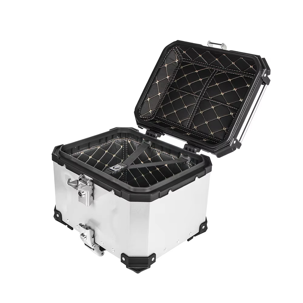 Aluminum Top Case Luggage Box 45L 55L - Baule posteriore in alluminio per moto,