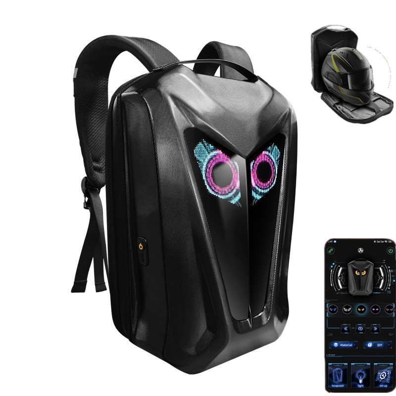 Motorcycle Helmet Backpack Waterproof Led - Zaini con schermo a LED zaino