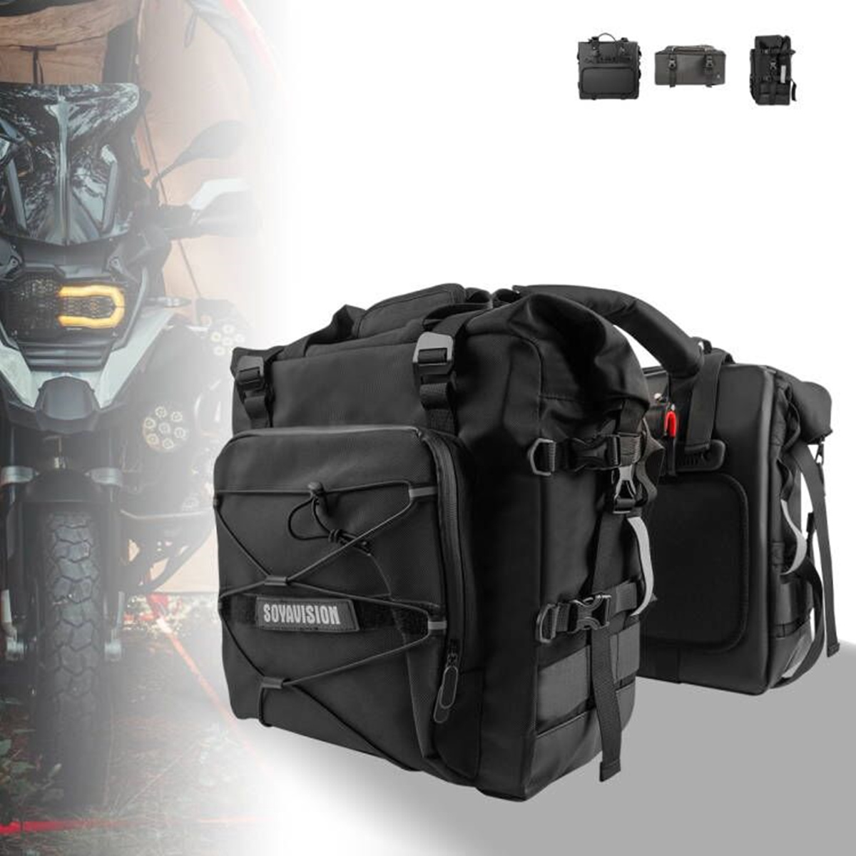 Motorcycle Saddlebags Hard Luggage Panniers - Borsa da sella per moto Borsa