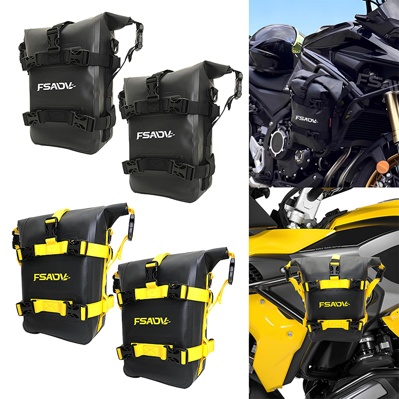 Motorcycle Crash Bar Waterproof Dry Bag - Borsa Laterale da Moto per Serbatoio,