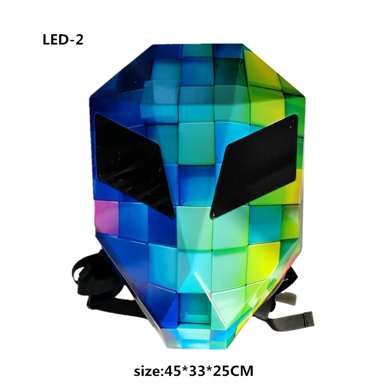 Motorcycle Helmet Backpack Waterproof Led - Zaino LED Borsa per casco da