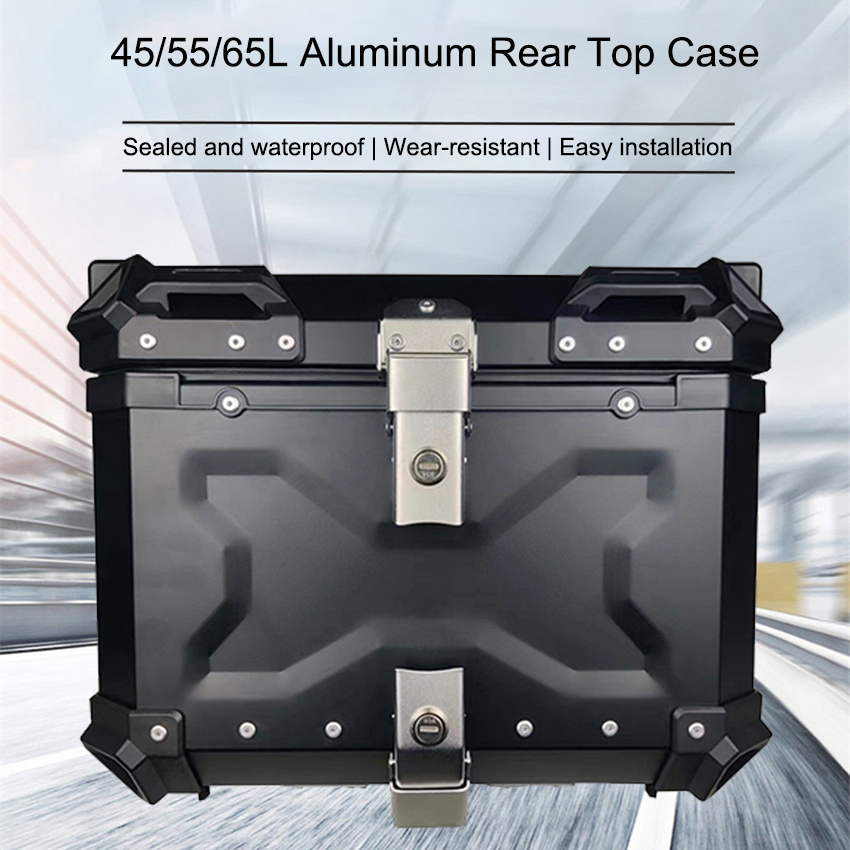 Aluminum Top Case Luggage Box 45L 55L - Custodia posteriore per moto Custodia per