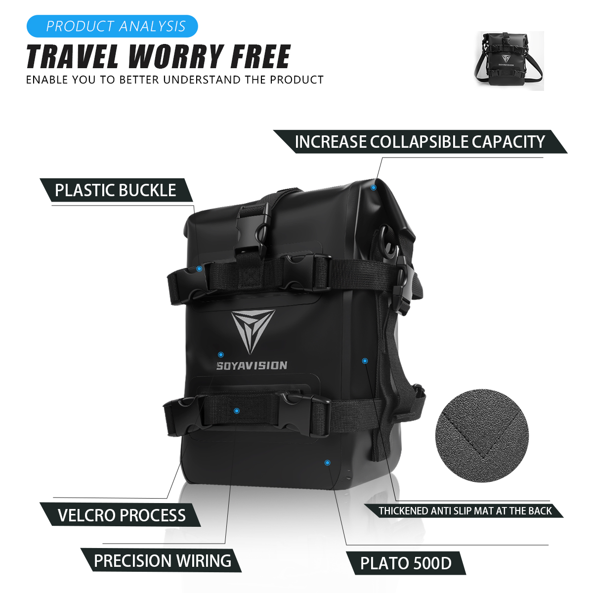 S/M/L Borsa laterale per serba - Motorcycle Crash Bar Waterproof Dry Bag recensione e prezzo