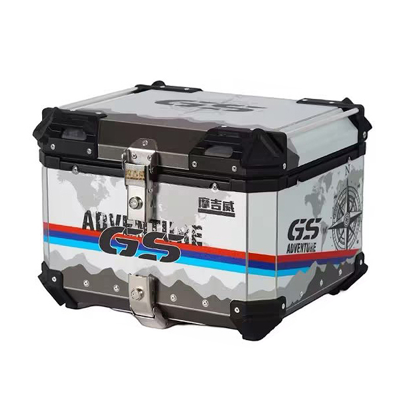 Baule posteriore per moto Scat - Aluminum Top Case Luggage Box 45L 55L recensione e prezzo