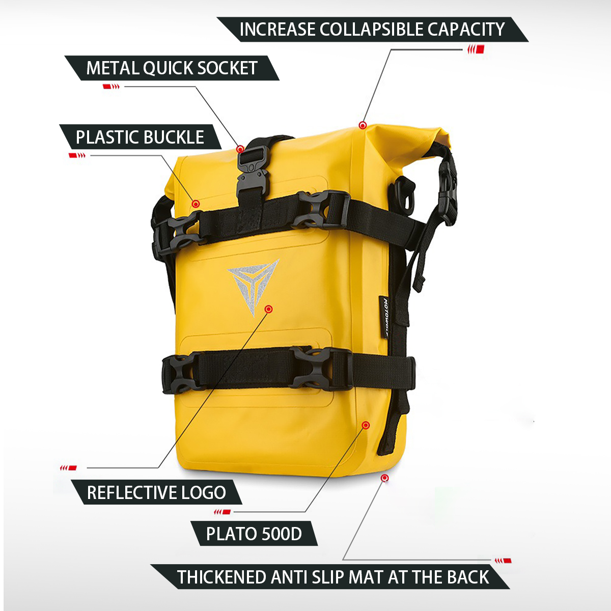 Borsa laterale per serbatoio e - Motorcycle Crash Bar Waterproof Dry Bag recensione e prezzo