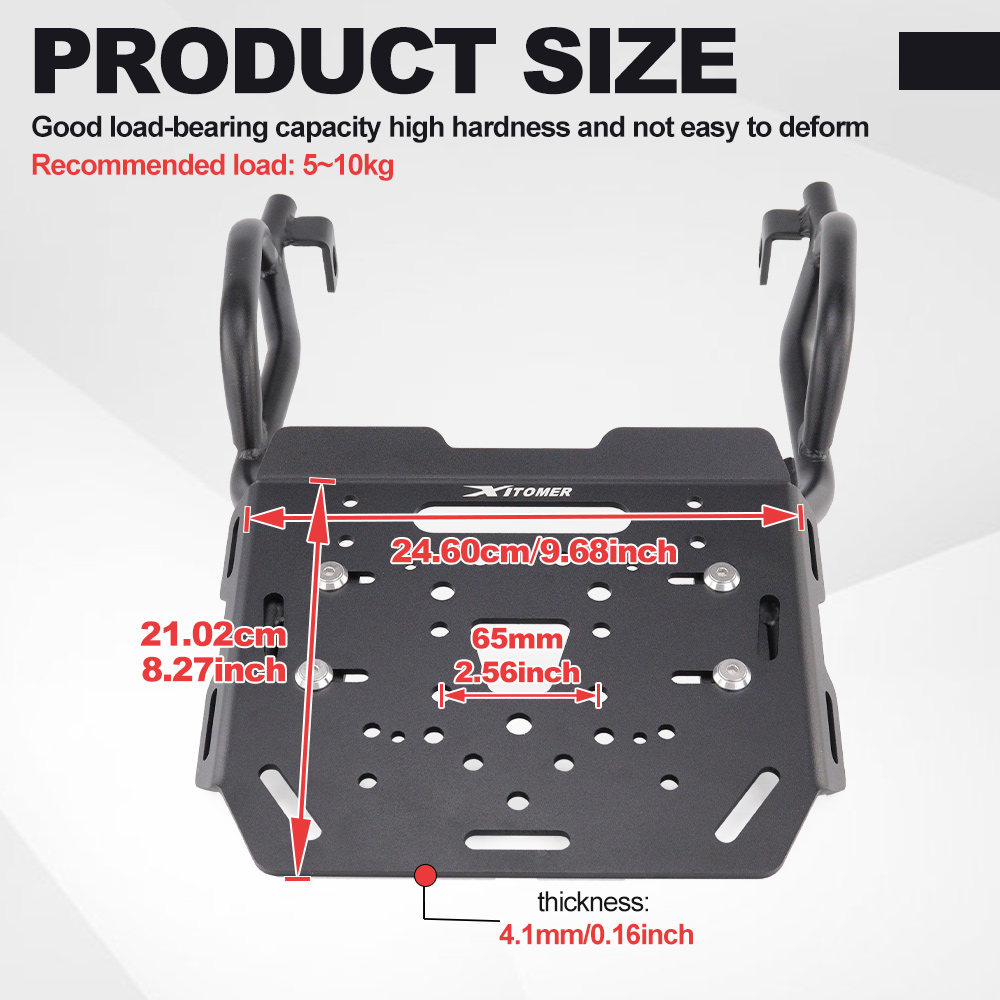 Portapacchi Posteriore Moto pe - Motorcycle Luggage Rack Rear Carrier Steel recensione e prezzo