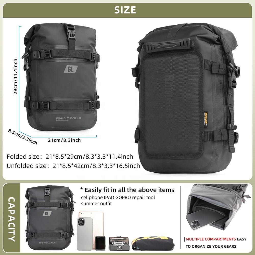 Rhinowalk 6L Crash Bar Dry Bag - Motorcycle Crash Bar Waterproof Dry Bag recensione e prezzo