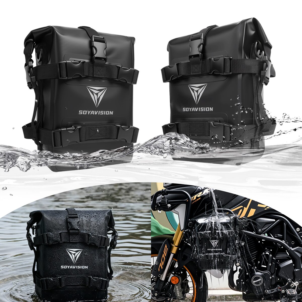 Borsa laterale per serbatoio e - Motorcycle Crash Bar Waterproof Dry Bag recensione e prezzo