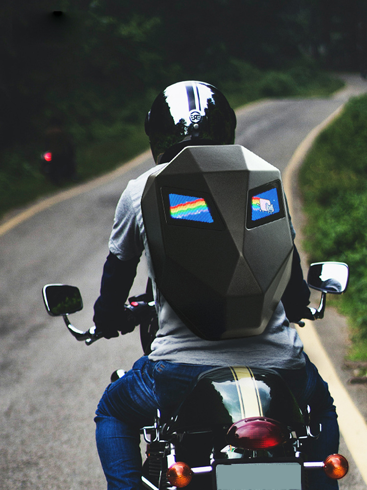 Zaino da moto, borsa per casco - Motorcycle Helmet Backpack Waterproof Led recensione e prezzo