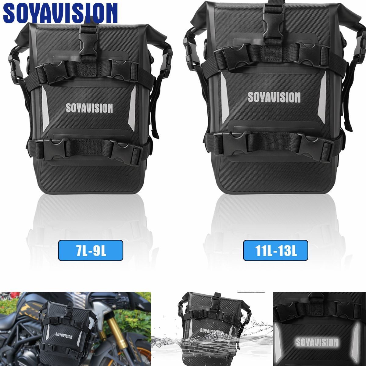 Borsa asciutto riflettente per - Motorcycle Crash Bar Waterproof Dry Bag recensione e prezzo
