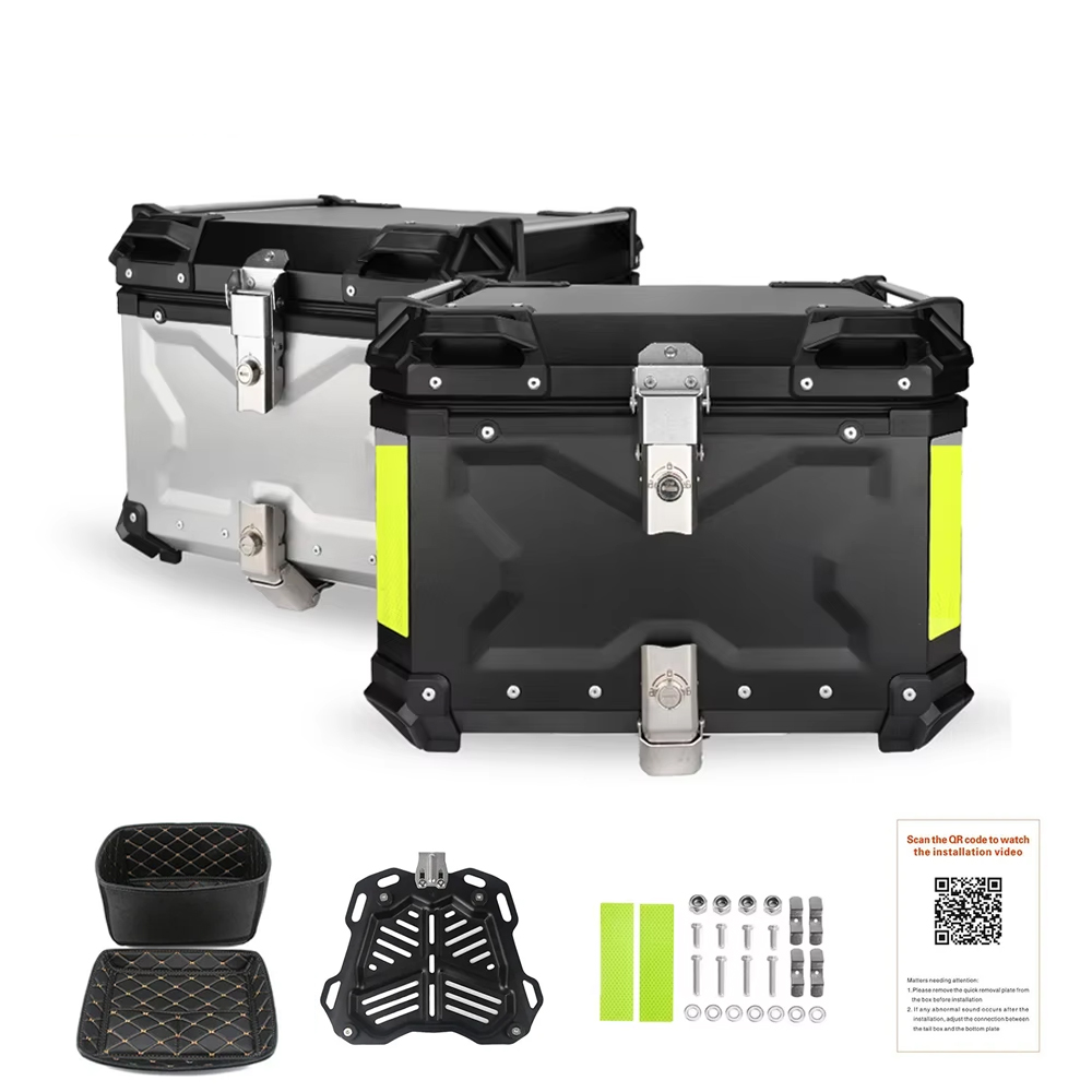 Scatola posteriore per moto in - Aluminum Top Case Luggage Box 45L 55L recensione e prezzo