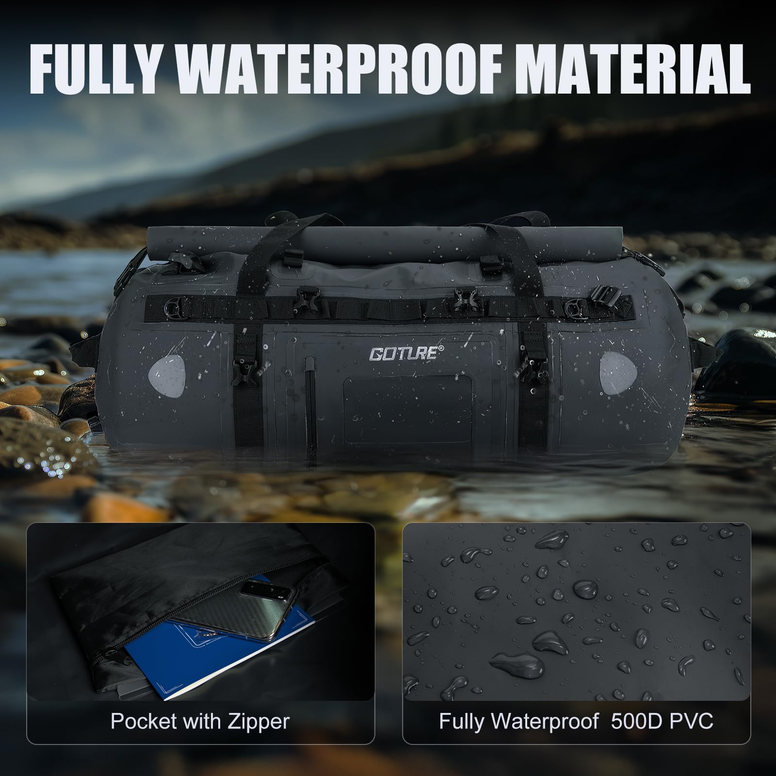 Goture Borsa da moto asciutto  - Motorcycle Tail Bag Waterproof Roll Top recensione e prezzo