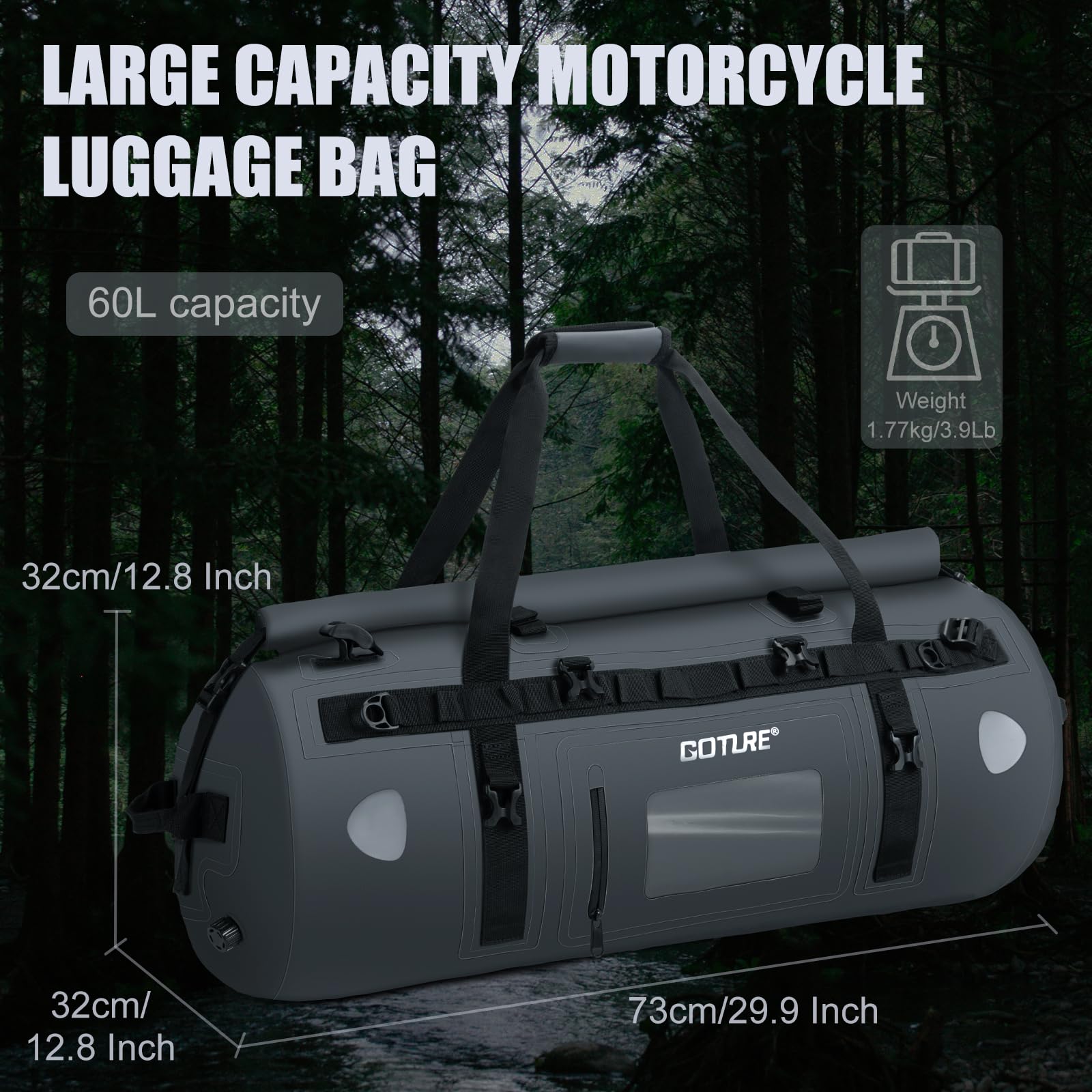 Goture Borsa da moto asciutto  - Motorcycle Tail Bag Waterproof Roll Top recensione e prezzo