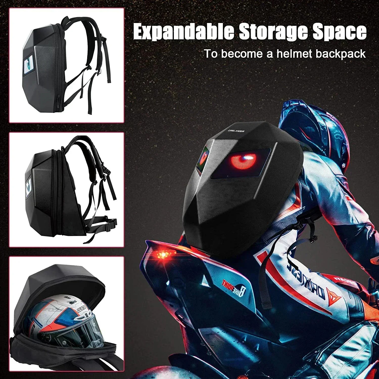 Zaino LED Knight Cycling con C - Motorcycle Helmet Backpack Waterproof Led recensione e prezzo