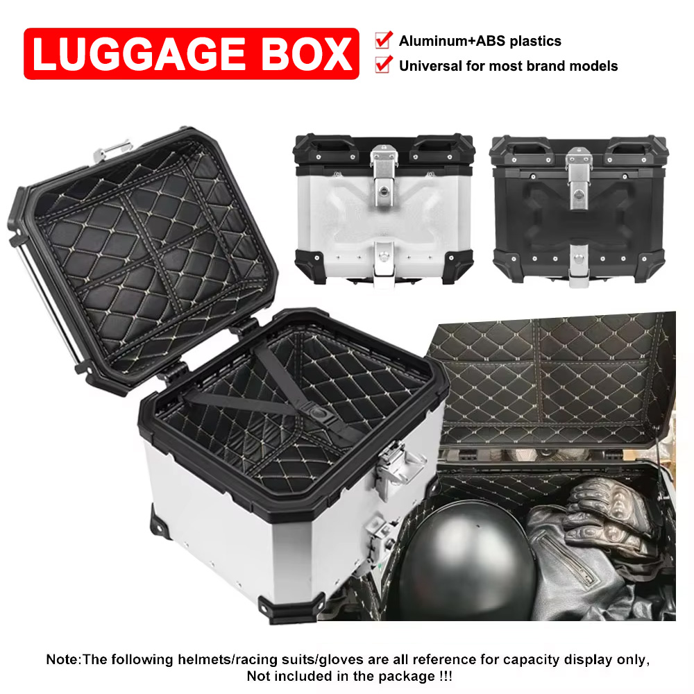 Baule posteriore universale da - Aluminum Top Case Luggage Box 45L 55L recensione e prezzo