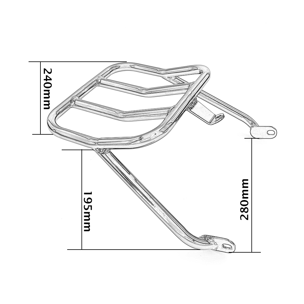 Kit di montaggio per portapacc - Motorcycle Luggage Rack Rear Carrier Steel recensione e prezzo