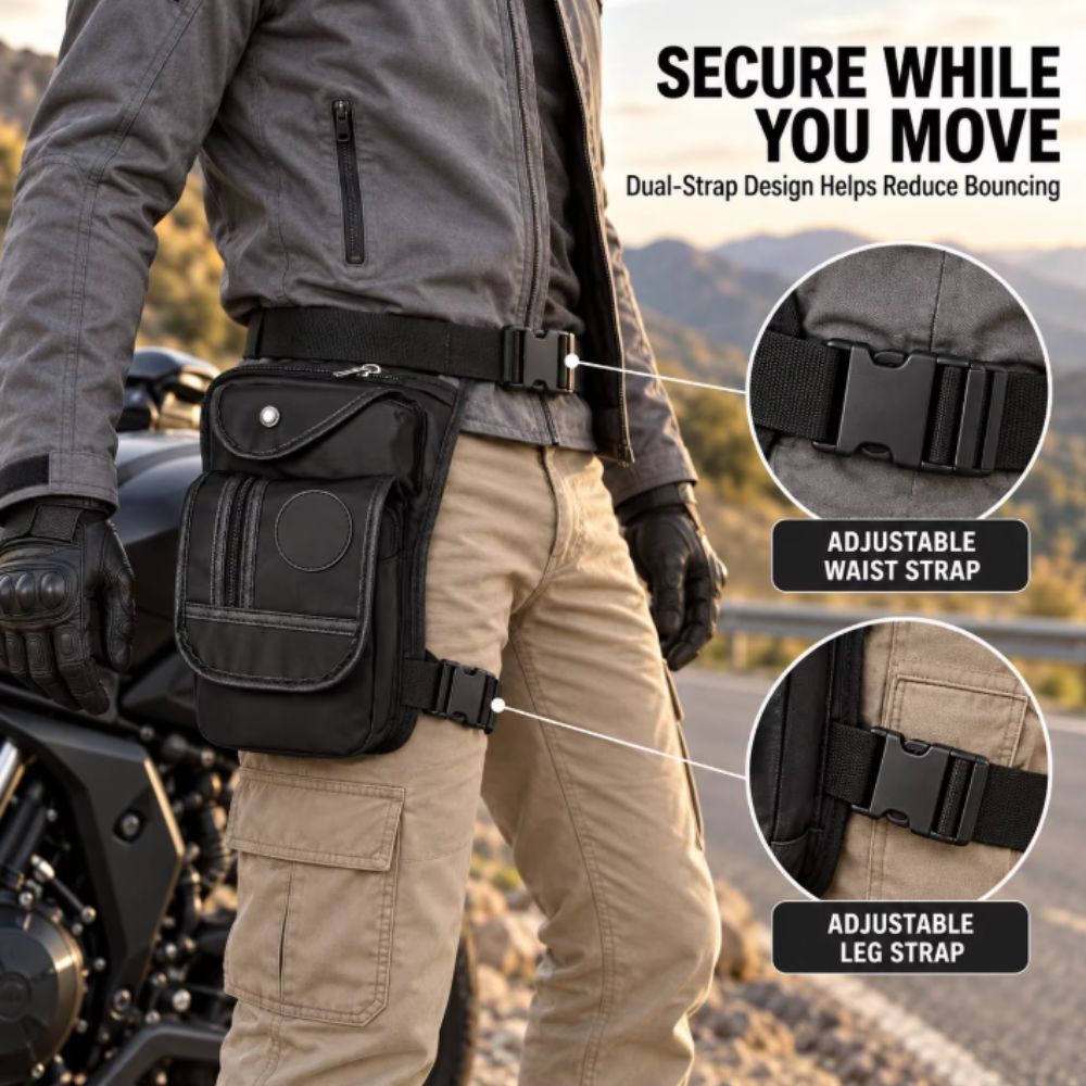 Borsa da uomo in tela, da port - Motorcycle Leg Bag Drop Thigh Pouch recensione e prezzo