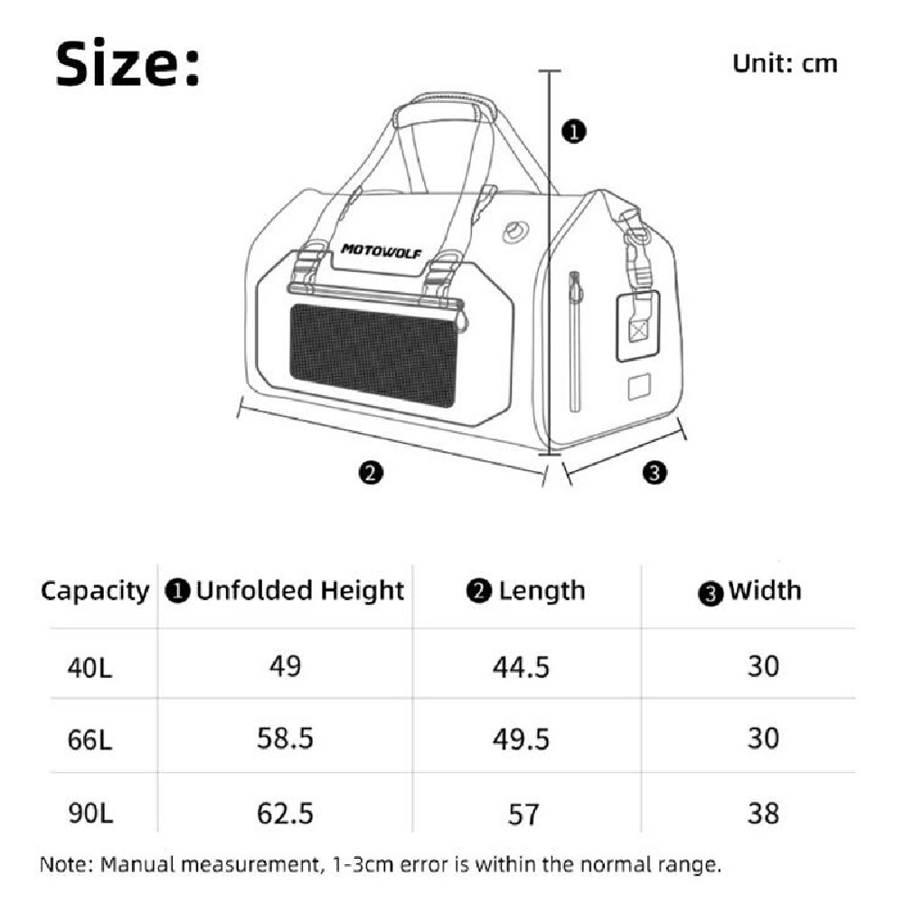 Borsa da sella posteriore per  - Motorcycle Tail Bag Waterproof Roll Top recensione e prezzo