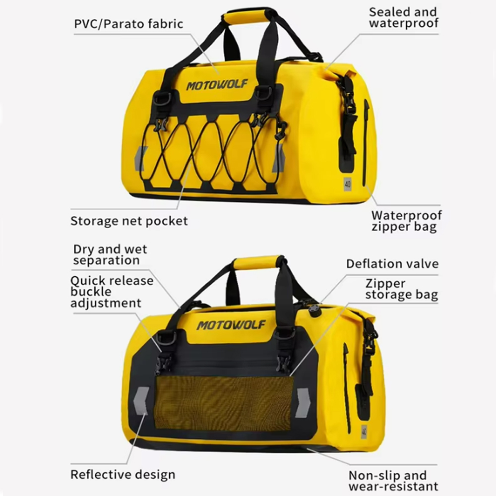 Borsa da sella posteriore per  - Motorcycle Tail Bag Waterproof Roll Top recensione e prezzo