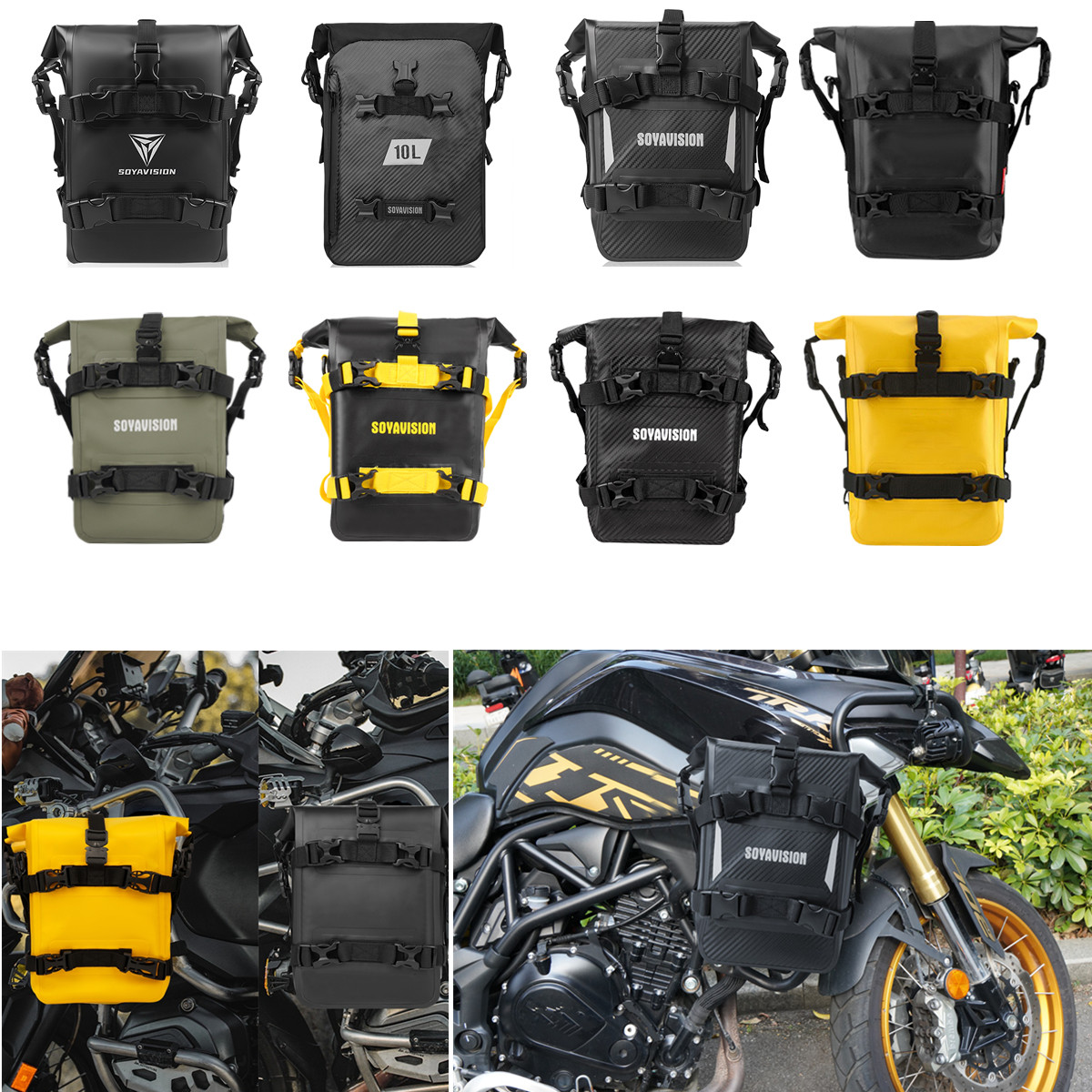 Borsa da moto ADV per barra pa - Motorcycle Crash Bar Waterproof Dry Bag recensione e prezzo
