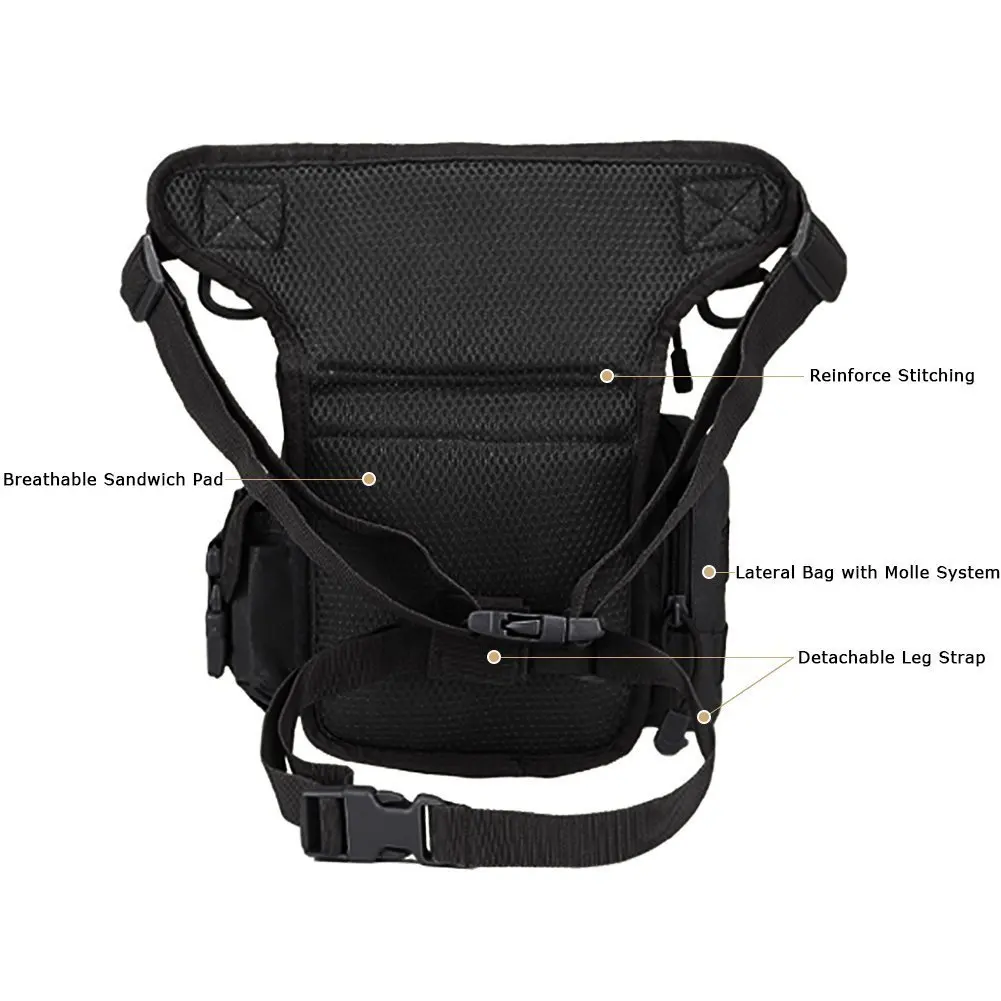 Marsupio tattico per gamba cad - Motorcycle Leg Bag Drop Thigh Pouch recensione e prezzo