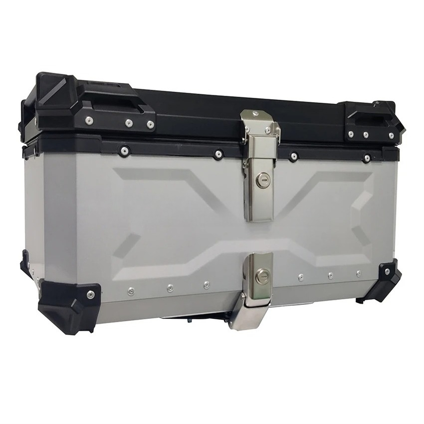 Bauletto posteriore per moto,  - Aluminum Top Case Luggage Box 45L 55L recensione e prezzo