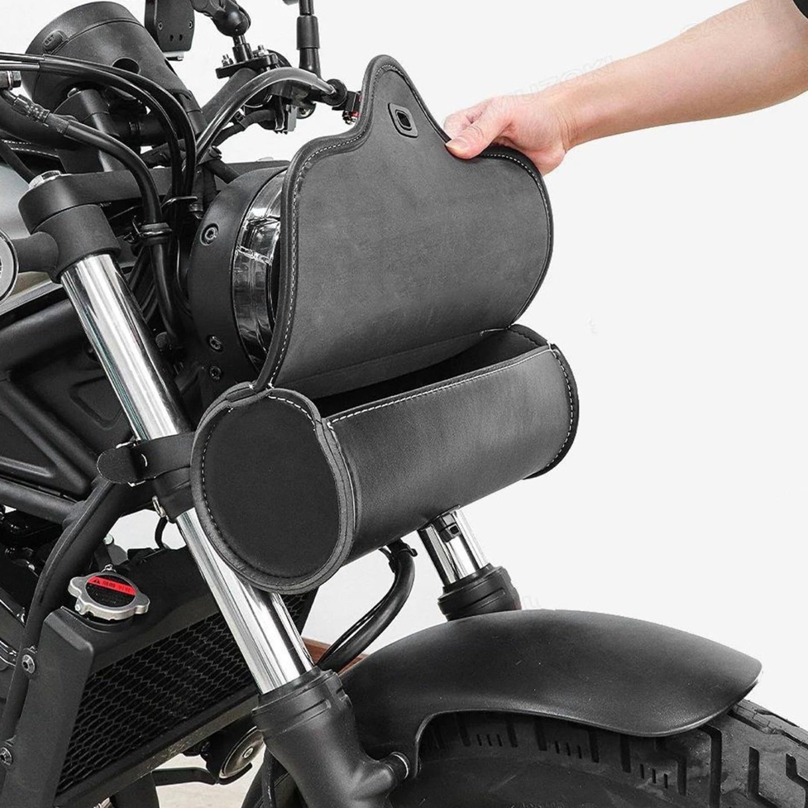 Borsa da moto vintage in pelle - Waterproof Motorcycle Handlebar Bag Pouch recensione e prezzo