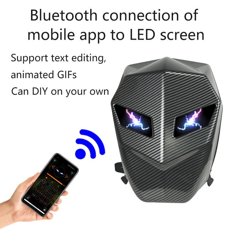 Zaino da moto con occhi a LED  - Motorcycle Helmet Backpack Waterproof Led recensione e prezzo