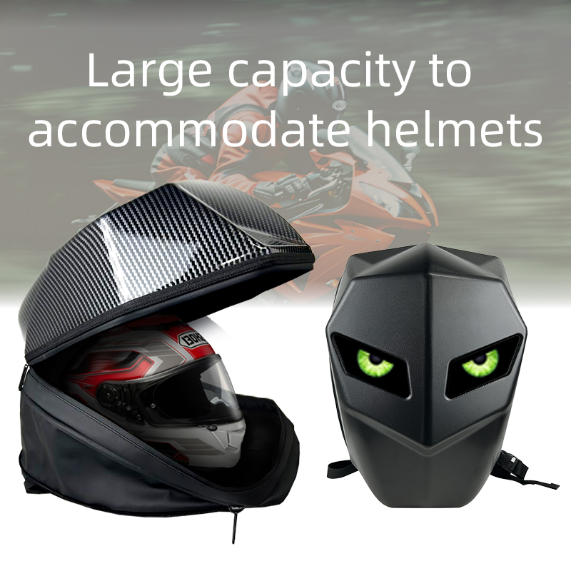 Zaino da moto con occhi a LED  - Motorcycle Helmet Backpack Waterproof Led recensione e prezzo