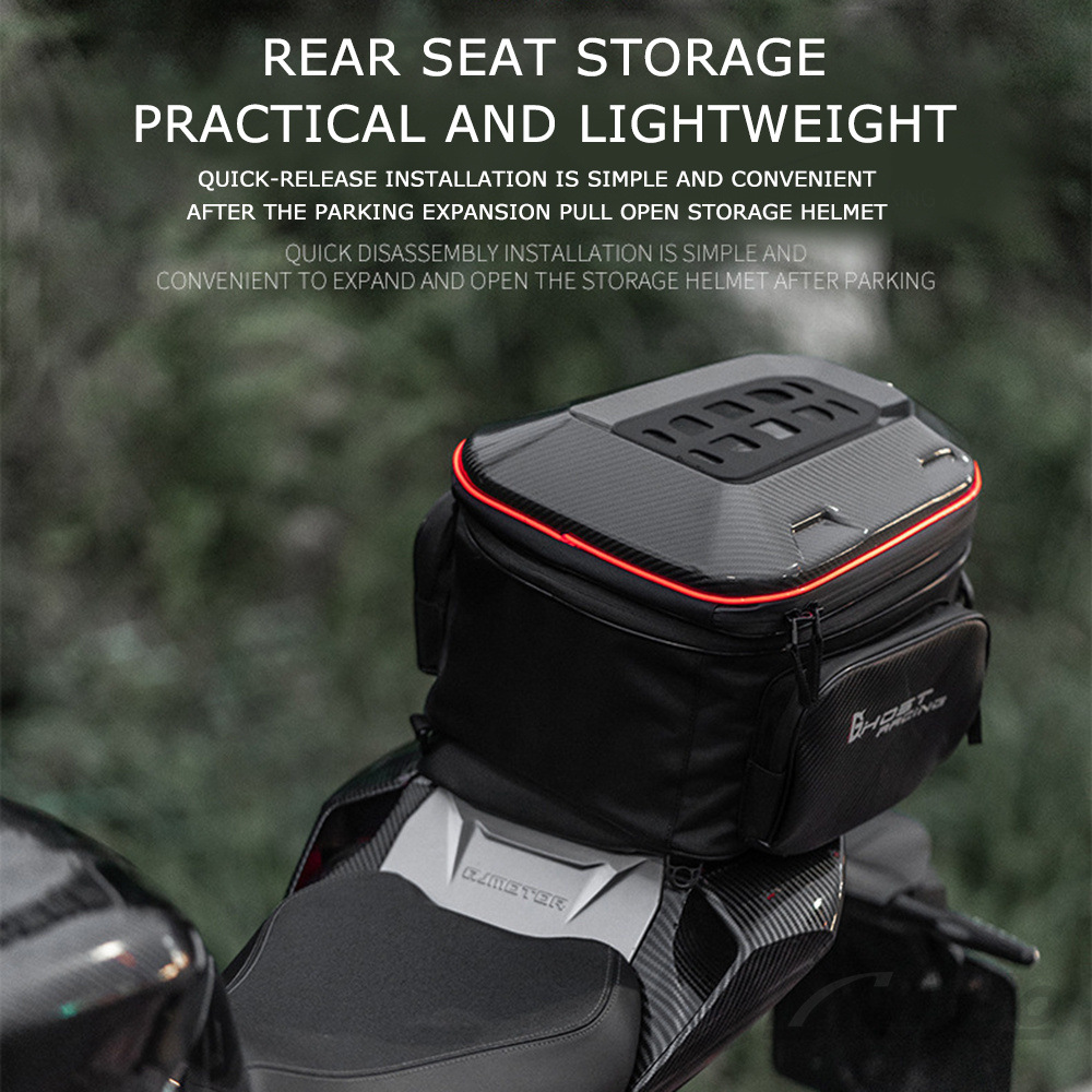 Borsa da moto espandibile per  - Motorcycle Helmet Backpack Waterproof Led recensione e prezzo